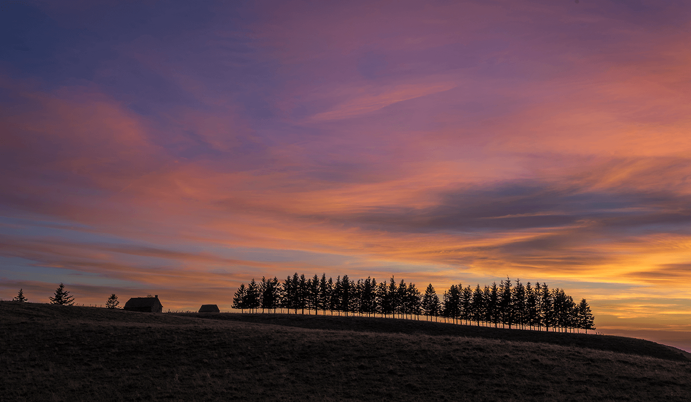 Coucher de soleil Aubrac