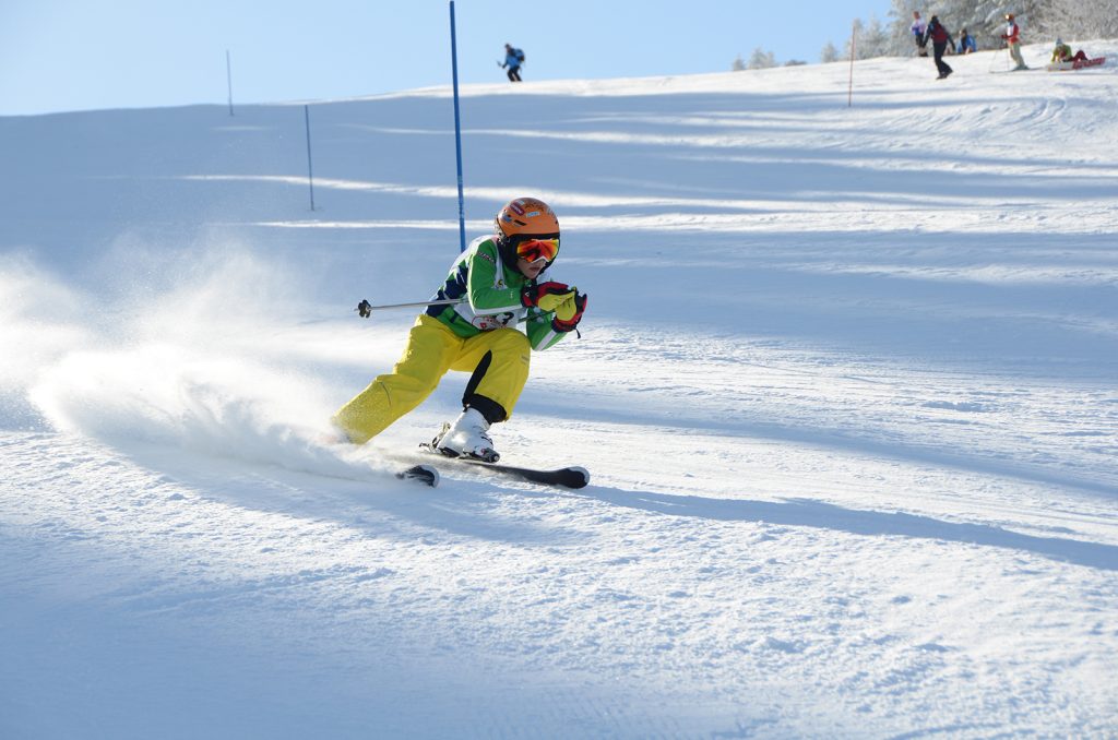 Alpine skiën sneeuw Aubrac