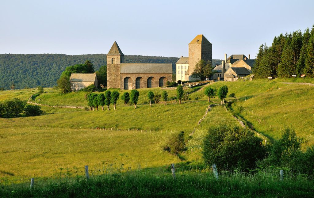 Blick auf das Dorf Aubrac