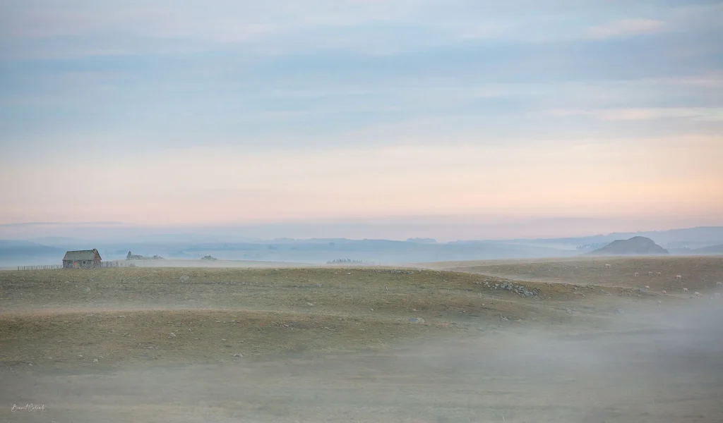 Autumn mist over Aubrac