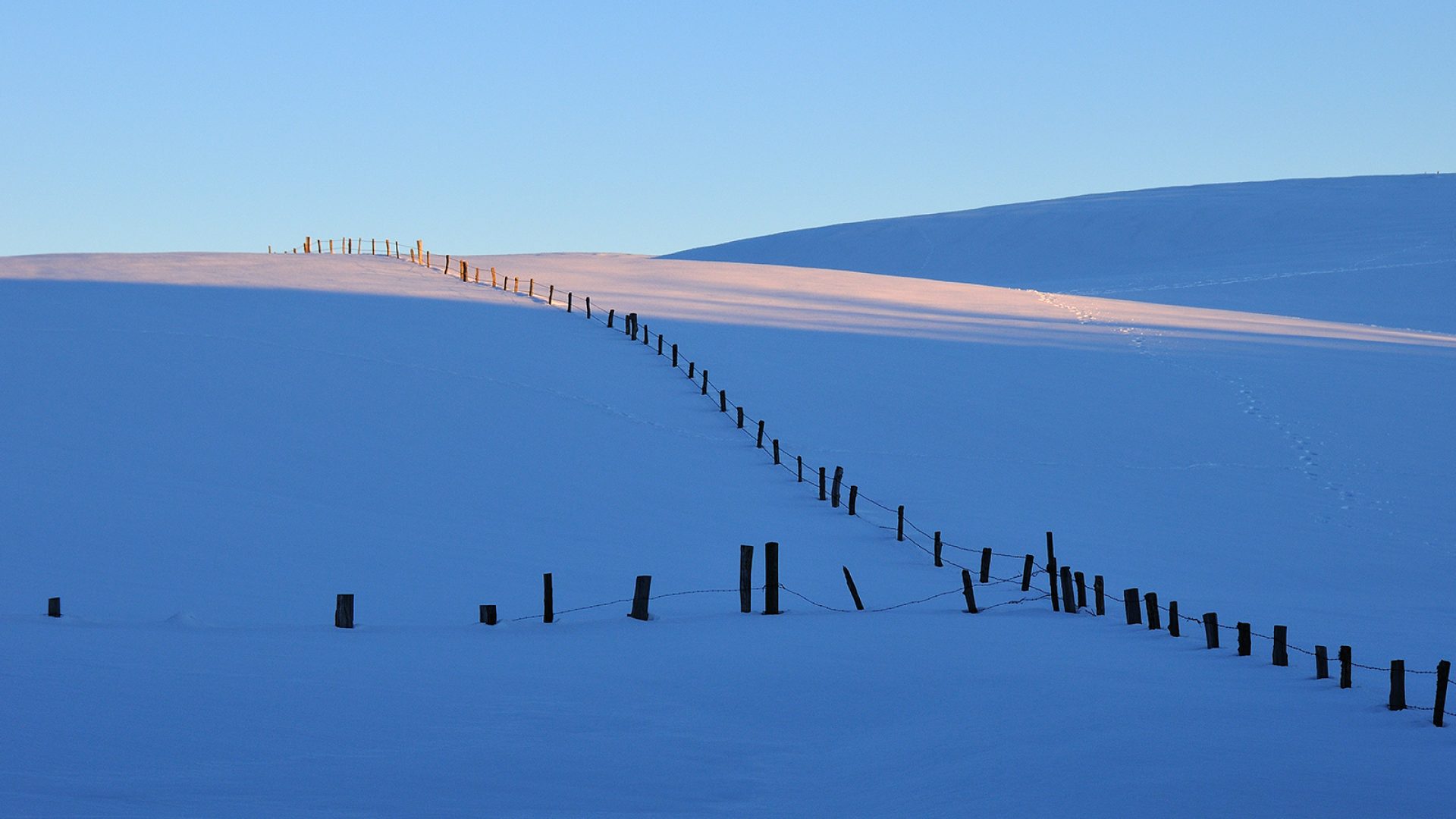 Aubrac plateau sneeuw