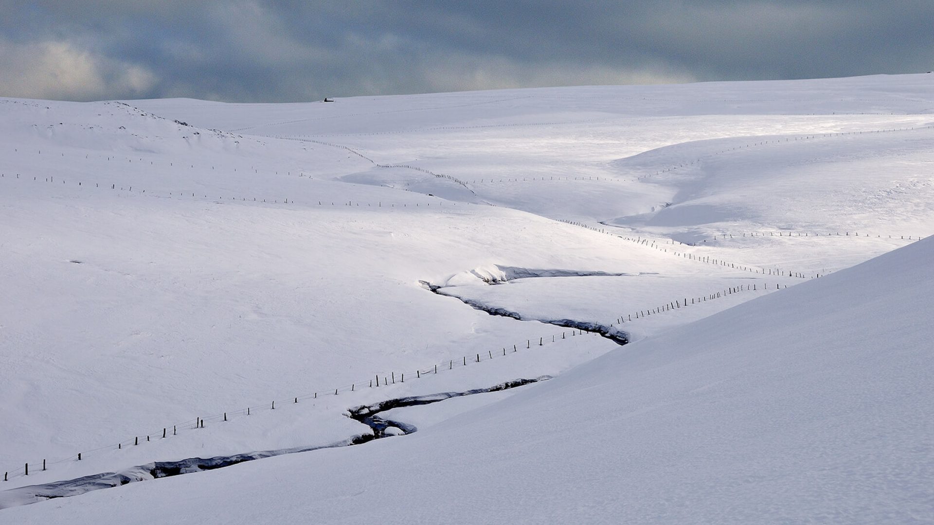 Reporte de nieve en la meseta de Aubrac