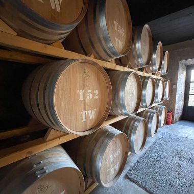Twelve whiskey aging cellar