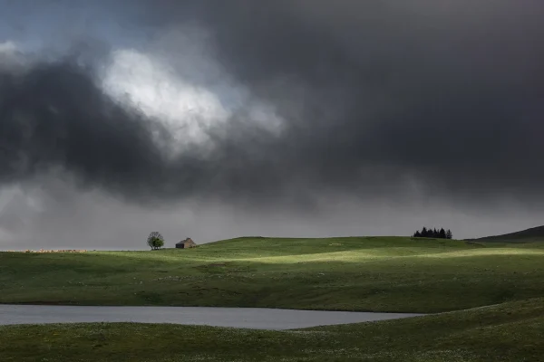 Aubrac monks lake